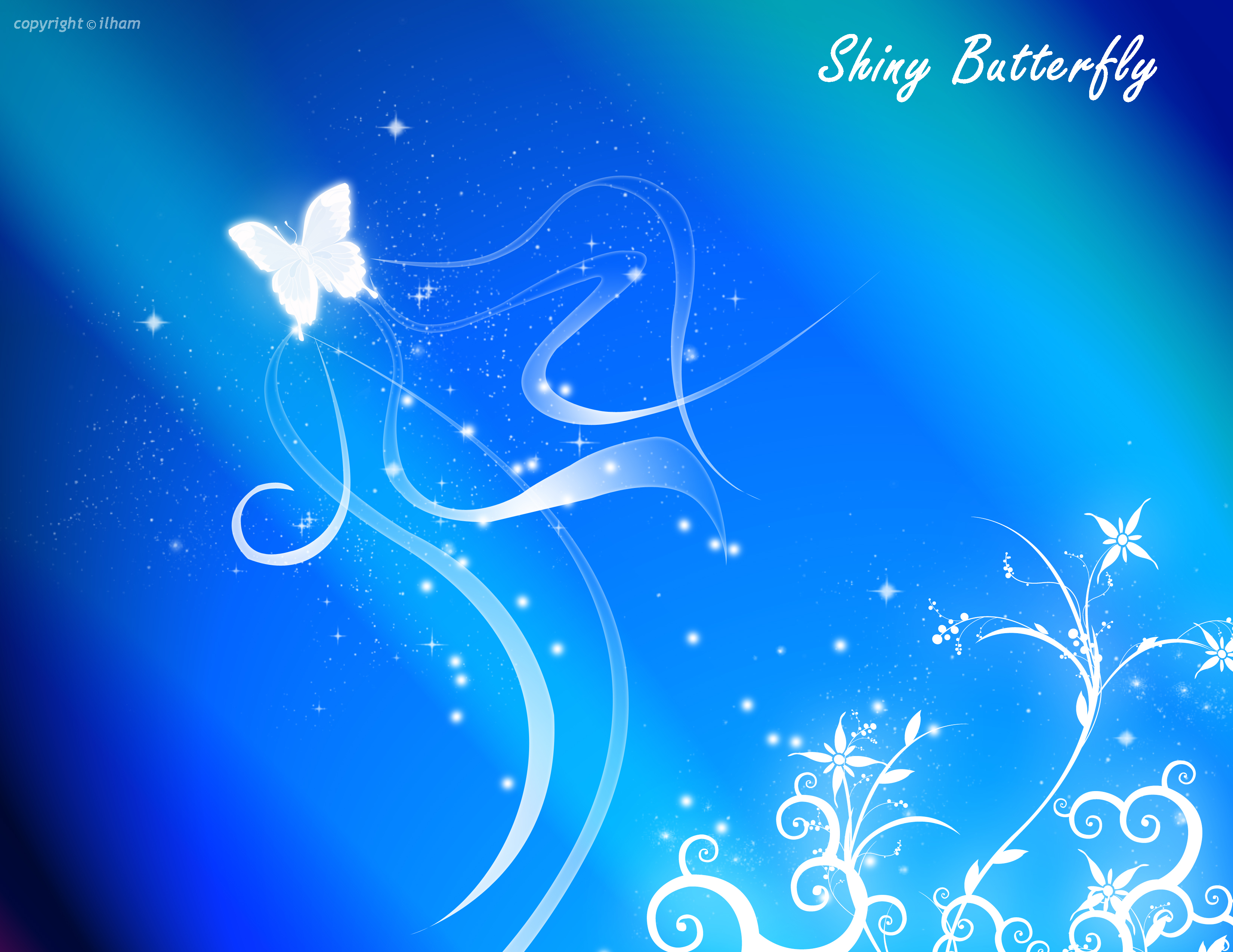 My First Post, Wallpaper Blue Shiny. By ilh4m88